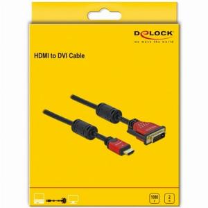 Delock HDMI zu DVI 241 Kabel 2 m jetzt für 1190  statt 8326  86 Rabatt
