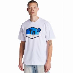 Nike Tuned Homme  TShirts Blanc  Taille S  Jersey de coton