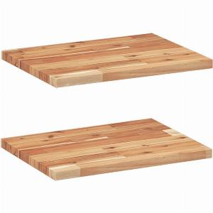 Étagères flottantes 2 pcs 60x30x2 cm acacia massif à laposhuile