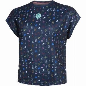 BIDI BADU Majira Tech Tshirt Femmes  Bleu Foncé  Multicouleur