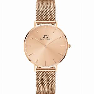 Daniel Wellington Petite Rose Gold Dial Stainless Steel Strap Womenaposs Watch DW00100471