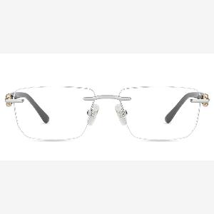 Lunettes de vue Firmoo Argent Rectangle TR 120338J  79  de remise