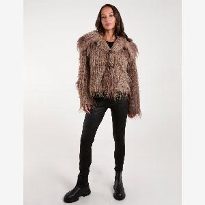 Get 53 Off Toggle Detail Faux Fur Coat  Size M  Brown
