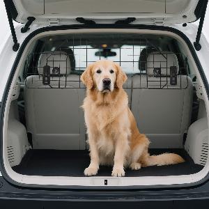 PawHut Grille de protection universelle pour chien barrière de sécurité de voiture pour chiens largeur ajustable 90120 cm noir