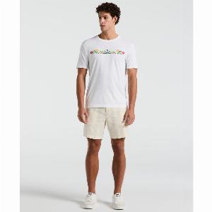 7 Striped Linen Shorts In Birch
