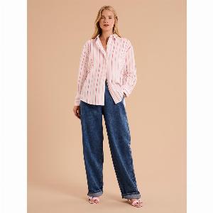 Evie Linen Stripe Oversized Shirt