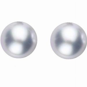 Sterling Silver 6mm Grey Freshwater Pearl Stud Earrings