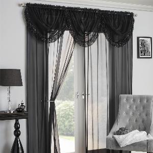 Enjoy 62 Discount on Black CrystalSavannah ReadyMade Voile Curtain