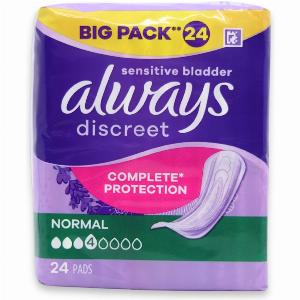 Always Discreet Value Pack Normal Pads 24 Pack