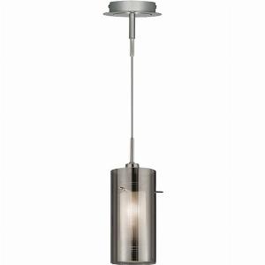 Duo Smoked Glass Ceiling Pendant Light In Chrome