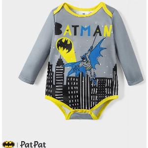 Batman Baby Boy Classic Logo Hooded Sweatshirt and Bodysuit and Pants