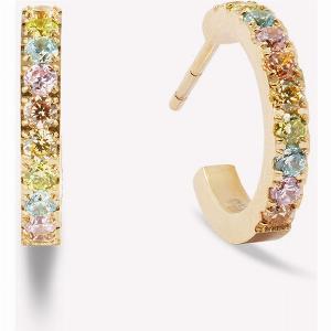 Enjoy 13 Discount on Coeur De Lion Gold Plated Multicolour Halo Earrings
