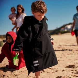 Red Equipment Kids Waterproof Dry Poncho Change Robe  Black