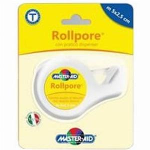 Cerotto in rocchetto masteraid rollpore tessuto non tessuto con dispenser 25cm x 5 m
