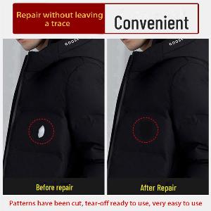 Toppe autoadesive per giacche in piumino per uomo e donna Riparazione impeccabile e di alta qualità per i buchi nei vestiti pattern colore azzurro del lago