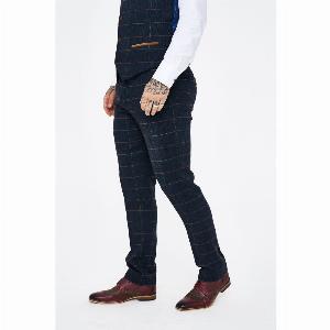 Marc Darcy Eton Navy Tweed Trousers