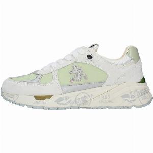 Sneakers in pelle camoscio e tessuto