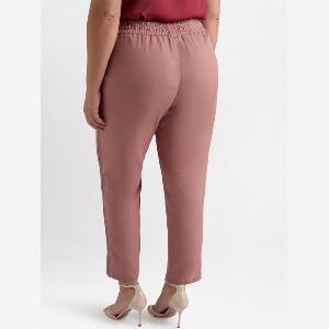 Fiorella Rubino  Pantaloni con bordi ricamati Donna Rosa cipria Taglia 39 48 IT