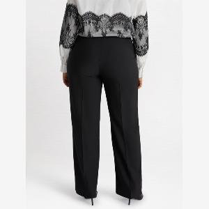 Fiorella Rubino  Pantaloni dritti neri donna taglia 47 ora 6230