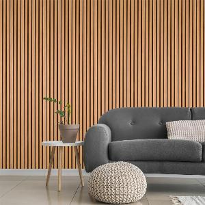 Acoustic Slat Wood Wall Panel  Oak  1200