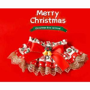 Get 10 Off Medium Adjustable Christmas Pet Scarf with Bells