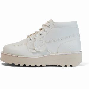 Adult Unisex Kick Hi Stack Leather Alternative White Size 6
