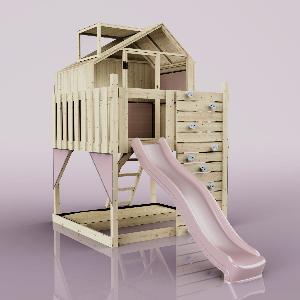 Cabane enfant sur pilotis PolarPlay Météorite Vieux rose