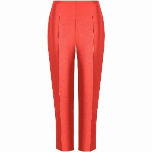 Enjoy 60 Discount on Phoebe Scarlet Red Sateen Trousers