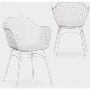 Sparen Sie 36 auf das 2erSet aus weißen PolypropylenStühlen