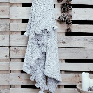Today  Wirfdecken Plaid cocoon 125150 WINTER SPIRIT acier