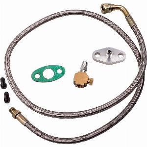 Turbo Oil Feed Line Kit T3 T4 T60 T61 T70 18 PNT 90 Degree 43