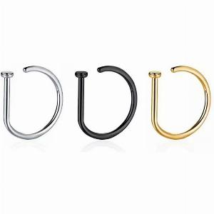Anneau de nez en acier inoxydable D style punk doré 42  172 