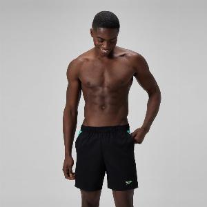 50 Discount on Mens Xpress Lite Panel 40cm Swim Shorts in BlackGreen