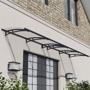 13â6 x 3â Palram Canopia Aquila 4100 Grey Clear Large Door Canopy 412m x 092m