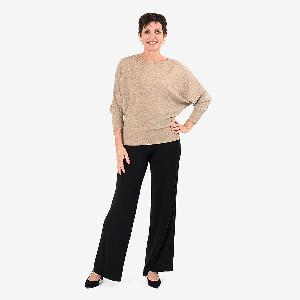 Maisi Silver Glitter Top Size S Light Brown