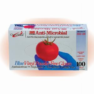 AntiMicrobial Vinyl GlovesLarge 100Bx