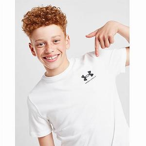 Under Armour Sportstyle Left Chest TShirt Junior  White  Kids