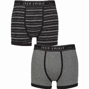 Mens 2Pack Jeep Spirit Cotton Fitted Trunks BlackGrey Was 1999 Now 999 50 Off