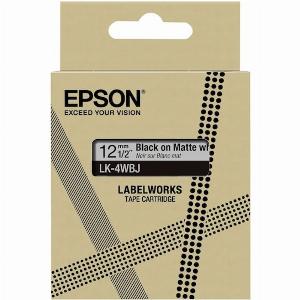 Epson C53S672062 Schriftband LK4WBJ Matt 12mm x 8m schwarz auf weiß