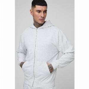 Felpa basic grigia con zip e cappuccio ora a soli 6 sconto 79