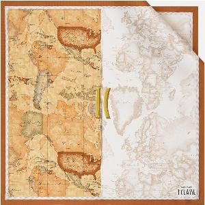 Geo Mix foulard in seta 70x70 Naturale