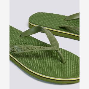 Barracuda ciabatte infradito con profili arcobaleno verde 3738