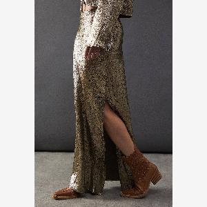Save 85 on Warehouse womens metallic satin bias maxi skirt in olive size 10
