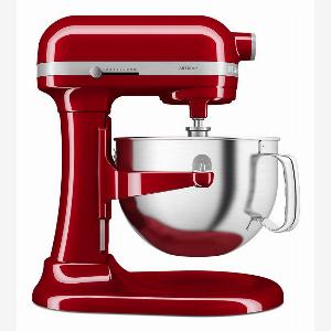 KitchenAid 5KSM60SPXEER Sbattitore con base 375 W Grigio Rosso Acciaio inox