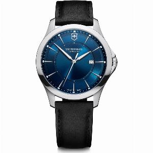 Victorinox Mens Alliance Blue  Black Stainless Steel Strap Blue Dial Watch 241906