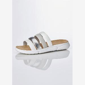 Pantoletten  grau  bunt  Gr 37 von Goldner Fashion