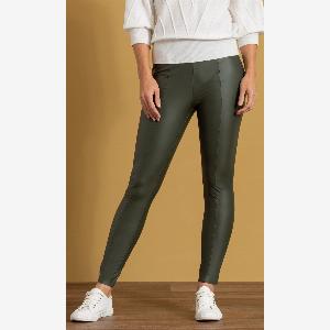 Get 25 Discount on Klass Faux Leather Olive Jeggings for Women