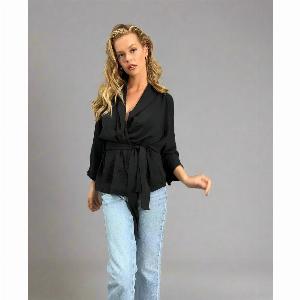 Black Soft Belted Jacket  Size XS