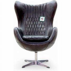 Enjoy 60 Off Retro Aviator Swivel Egg Vintage Leather Armchair in Brown