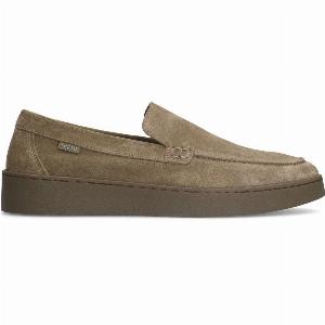 Taupefarbene VelourslederLoafer